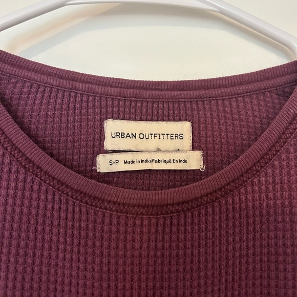 Urban Outfitters Purple Waffle Knit Cropped Long Sleeve - Picture 2 of 4